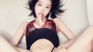 jjeong 부산딸램 올인원레드딜도 Red & Black outfit with Dildo ending