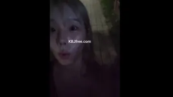 야외 방송하며 아헤가오 리액션